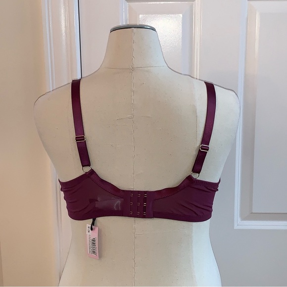 Playful Promises Felicity Hayward Bra 40DDD (F) Astrid Merlot Wine Underwire - Picture 8 of 9